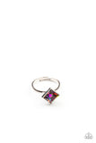 Square sparkly ring